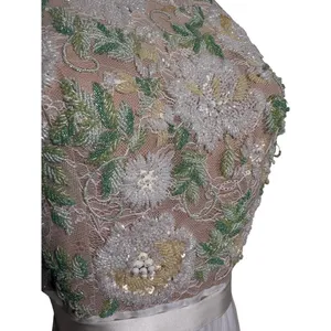Sherri Hill Floral Beaded Mini Dress – Beaded Bodice, Chiffon Skirt, Size 2 thumbnail 6