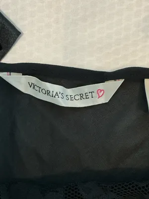 Victoria's Secret Black Lace High-Low burnout sheer slip dress nightgown . thumbnail 2