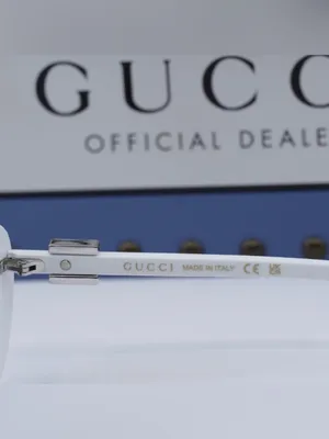 New Gucci Oval Sunglasses Gucci Gg1684sa 006 White Grey Women Eyewear Nib thumbnail 10
