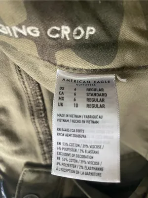 American Eagle Olive Green Super High-Rise Jeggings Crop thumbnail 5