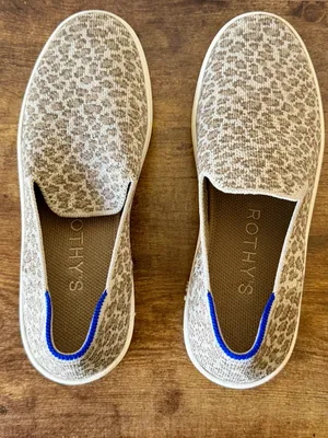 Rothy’s Pebble Spot Slip On Sneakers Womens Size 6.5 Cheetah Leopard Knit Flats thumbnail 5