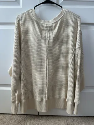American Eagle Big Hug Waffle Sweatshirt thumbnail 3