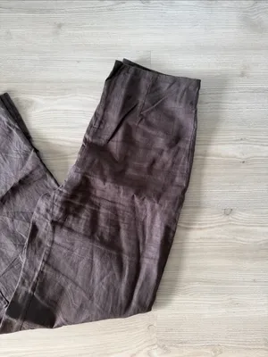 Olivaceous Brown Linen Casual Pants thumbnail 2