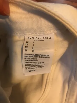 American Eagle White Distressed Shorts thumbnail 3