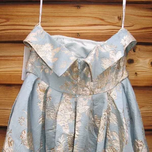 MAC DUGGAL 20726 Light Blue Strapless Brocade Midi Dress with Pockets Size 2 thumbnail 15