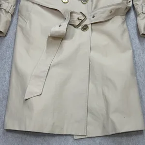 Isaac Mizrahi Trench Coat Womens S Beige Classic Preppy Dark Academia Business thumbnail 10