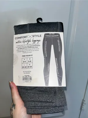 Fitkicks Crossovers NIP Active Yoga Leggings Sz M Soft Knit Stretch Workout Gray thumbnail 6