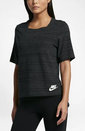 Nike Sportswear Advance 15 Gray Short‎ Sleeve Athletic Top M thumbnail 1