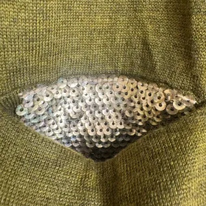 Ann Taylor LOFT Olive Green Sequin Pocket Merino Wool Cardigan Sweater XS thumbnail 4