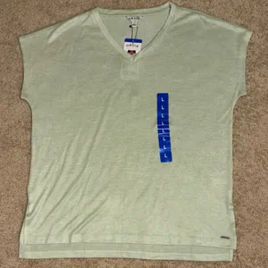 Orvis Classic Collection‎ V-Neck Cap Sleeve Top Lightweight Tee Shirt green L thumbnail 1