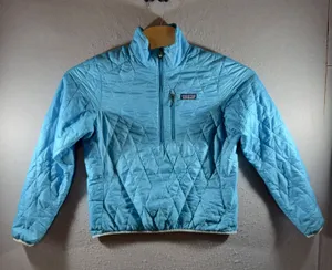 3008 | Patagonia Nano Puff Quilted Pullover Jacket Blue Women M thumbnail 1