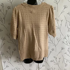 Joie Beige Short Sleeve Knit Top thumbnail 3