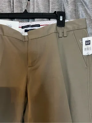 NWT Gap Khaki GapStretch Straight Dress Pants Classic Flat Front Trousers Size 8 thumbnail 7