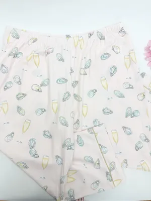 BedHead PJs X Anthropologie Classic Jersey 2 Piece Pajama Set Oysters Champagne thumbnail 10