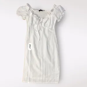 Anna Grace White Puff Sleeve Mini‎ Dress Size S thumbnail 3