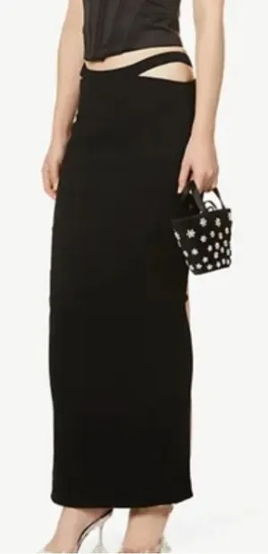 House Of CB black slim fit maxi skirt thumbnail 1