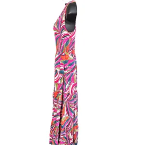 Abel The Label Anthropologie Kelissa One Shoulder Maxi Dress‎ Sz M Multicolor thumbnail 3
