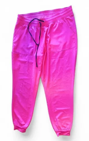 Women's Maevn Fuchsia Drawstring 5 Pocket Jogger Scrub Pants, Size XL thumbnail 7