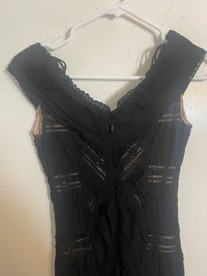 Black Lace Mini Dress thumbnail 12