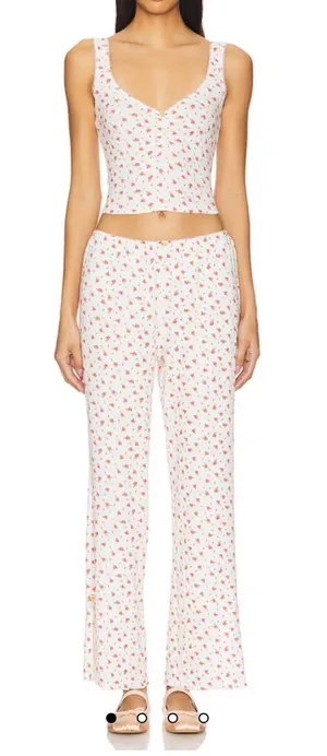 Intimately by Free People Fresh In Love Lounge Set Off White Med NWT STITCH FIX thumbnail 1