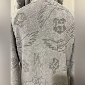 Harry Potter Hogwarts Hoody Gray Fleece‎ Mini Sweater Dress Size XL thumbnail 4