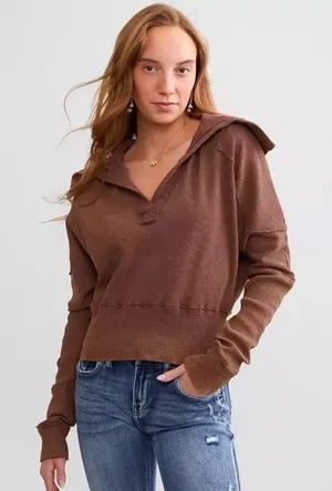 Free People Not So Ordinary Washed Hoodie Pullover Shirt Size S‎ thumbnail 1