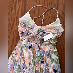 ASTR the label BLYTHE FLORAL PLISSE MIDI DRESS thumbnail 12