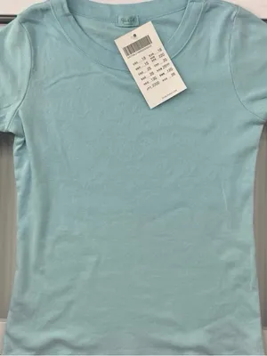 Brandy Melville Baby Blue Fitted T-Shirt With High Neck (Ready To Ship) thumbnail 1