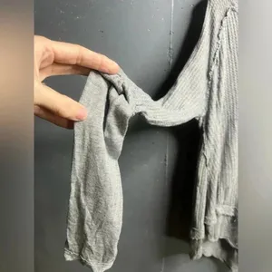 Free People Laguna Gray Thermal Long Sleeve Top; Size Xs thumbnail 4