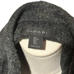 Tahari Colorblock Wool Blend Open Front Long Sweater Vest Women’s Size Large thumbnail 6