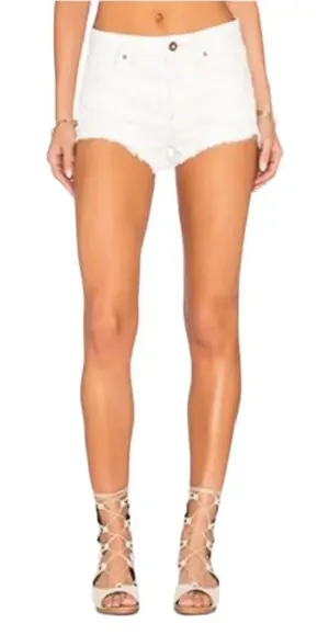 FREE PEOPLE Logan‎ Denim Shorts in Optic White size 29 thumbnail 1
