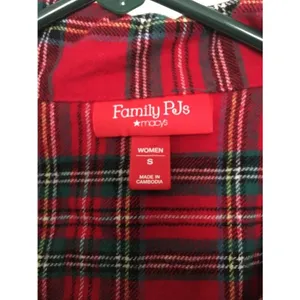 2 Piece Family PJs Macys Women's Flannel Pajama Lounge Set Size Small thumbnail 4