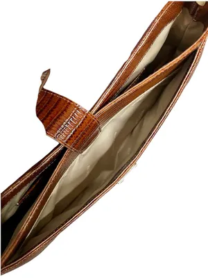 Brahmin Kyrie Jardim Woven Raffia & Embossed Leather Buckled Snap Shoulder Bag thumbnail 5