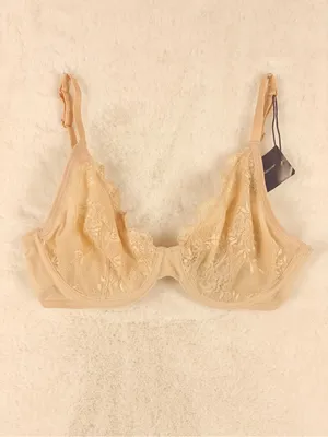 INC International Concepts Beige Lace Underwire Apex Bra SMALL thumbnail 4