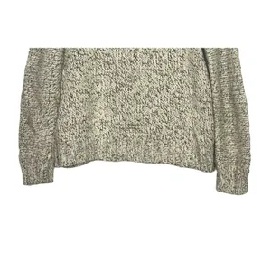 J. Crew Relaxed Fit Alpaca Chunky Cable Knit Long Sleeve Sweater M White Grey thumbnail 10