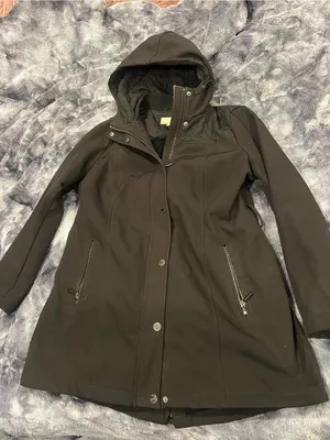 MICHAEL Michael Kors Black Hooded Ski Jacket Silver Size undefined thumbnail 1