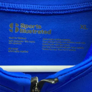 Sports Illustrated Blue Scuba Half Zip Up Popover Drawstring Waist Sweatshirt XL thumbnail 9