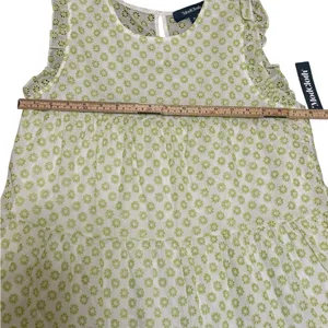 ModCloth Day Tripping Eyelet‎ Flower Fields Trapeze Dress Green White Sz M NEW thumbnail 14