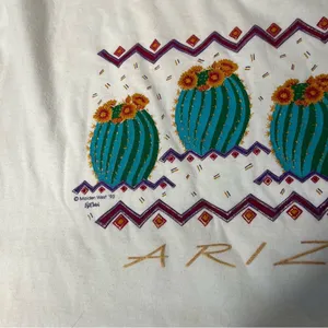 ONEIDA White Arizona T Shirt Cactus Single Stitch 1993 Size XL UNISEX thumbnail 7