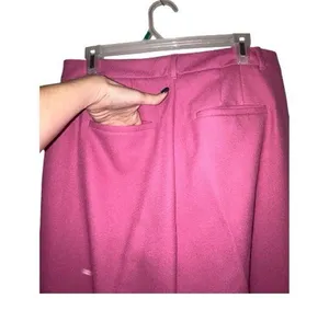 White House Black Market Vibrant Pink Straight Leg Pants size 8 thumbnail 4