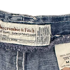 VTG Y2K Abercrombie & Fitch Womens Medium Blue Denim Drawstring Shorts Style M thumbnail 3