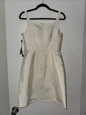 Adrianna Papell Ivory Embellished Mini Sheath Dress thumbnail 7