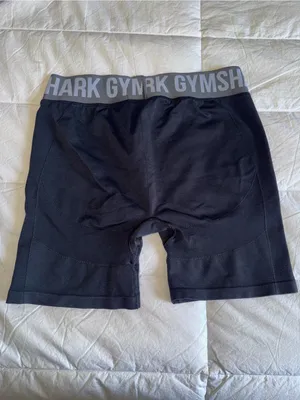 Gymshark Black Shorts with Gray Branded Waistband thumbnail 2
