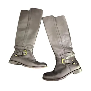 Vintage COACH Monique Equestrian Riding Boots Black Leather Calf Length Size 7 B thumbnail 2