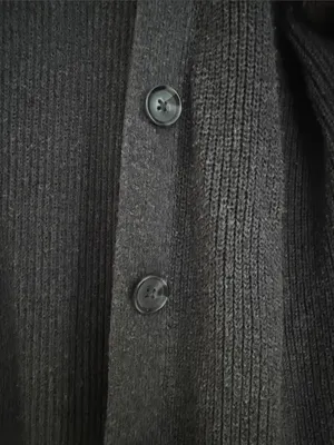 Banana Republic Dark Charcoal Open-Front Knit Cardigan thumbnail 4