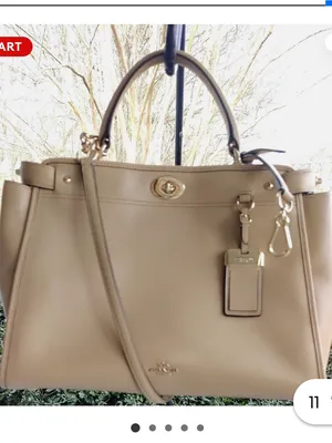 Gorg Authentic Vintage Coach Large Gramercy Leather Satchel – Beige – Pre-Owned thumbnail 2