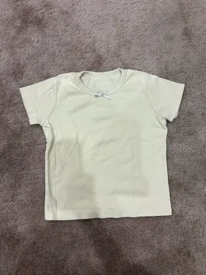 Daily Drills Cream Pointelle Set Baby Tee and wide leg pants thumbnail 4