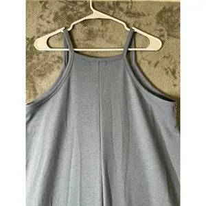 Thrive Societe Jumpsuit Blue Gray Pockets Soft Stretch Medium Minimalist New thumbnail 4