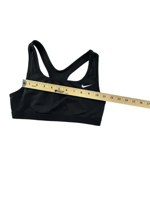 Nike Black Racerback Sports Bra with White Swoosh thumbnail 4