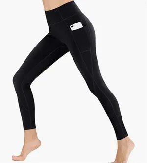 NWT Heathyoga Black High Waisted Yoga Workout Tummy Control Leggings Pants - XXL thumbnail 1